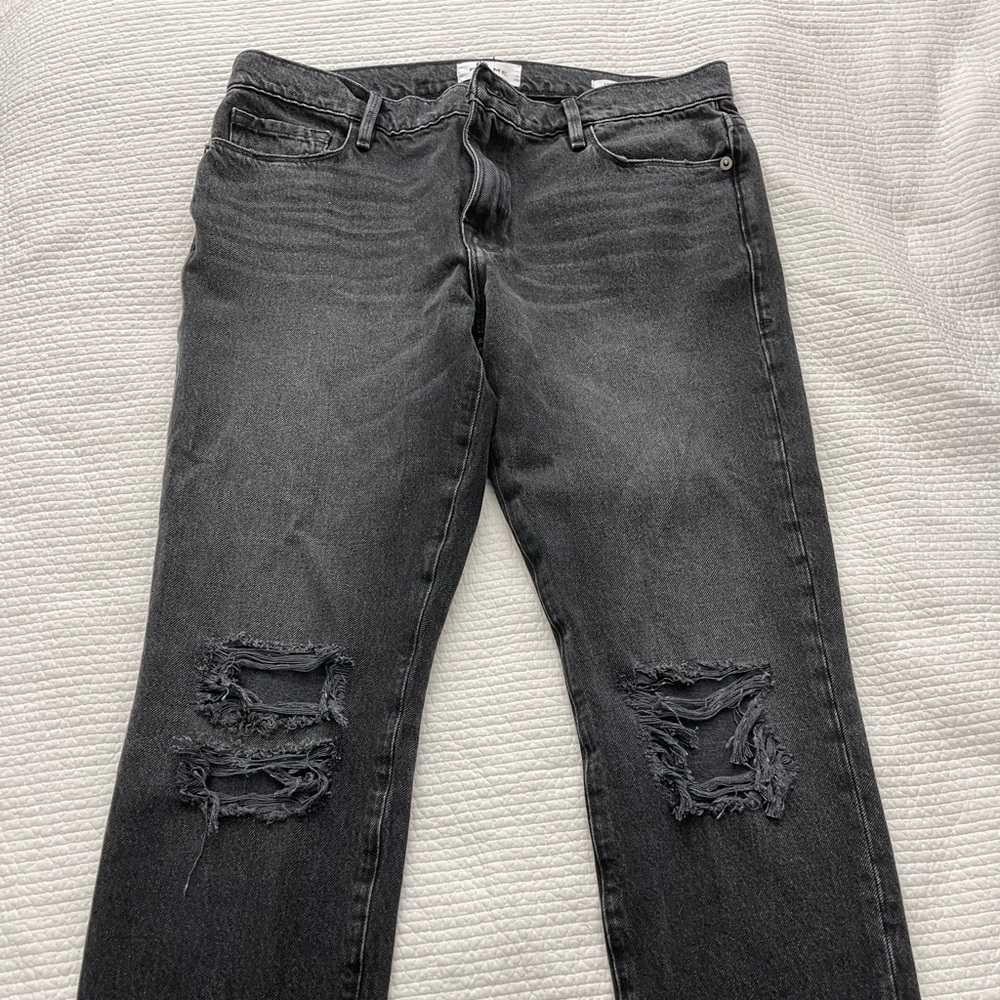 Frame Le Garcon Crop Jeans in Wilkinson Destruct